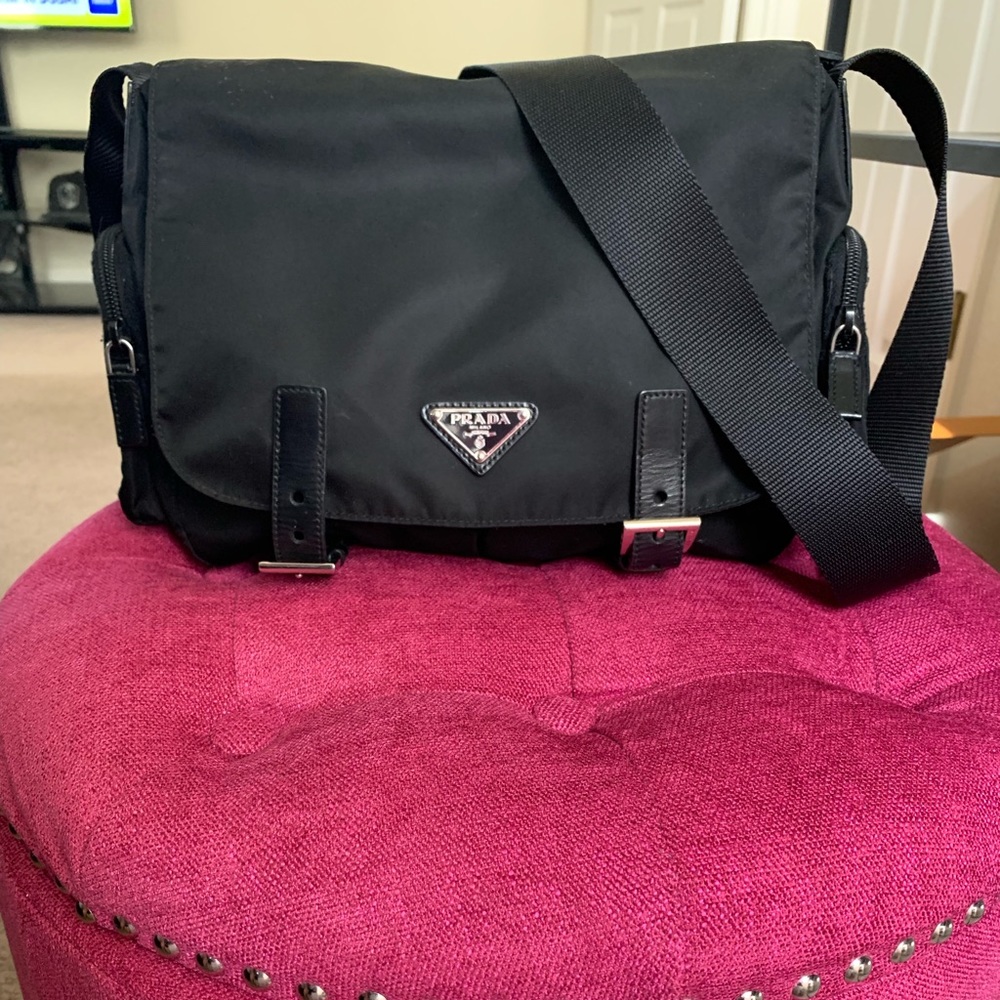 Authentic Black Prada Crossbody Bag